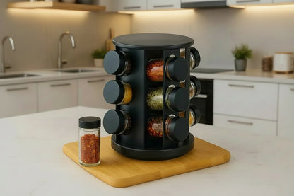 SpinRack 360 – Organizador Giratorio de Especias